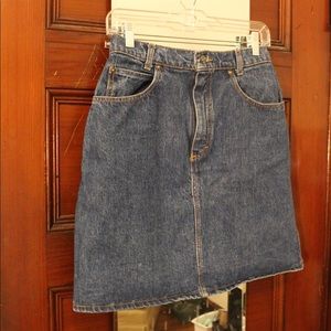 High waist denim skirt